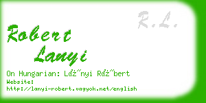 robert lanyi business card